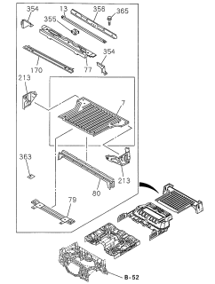 1998 Acura SLX Panel, Rear Fairing Diagram for 8-94358-823-5