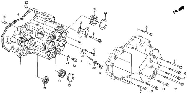 1986 Acura Integra Bolt, Flange (8X100) Diagram for 90017-PF0-000