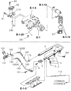1996 Acura SLX Meter Assembly, Air Flow Diagram for 8-25008-310-0