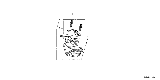 2014 Acura ILX Hybrid Key Cylinder Components Diagram