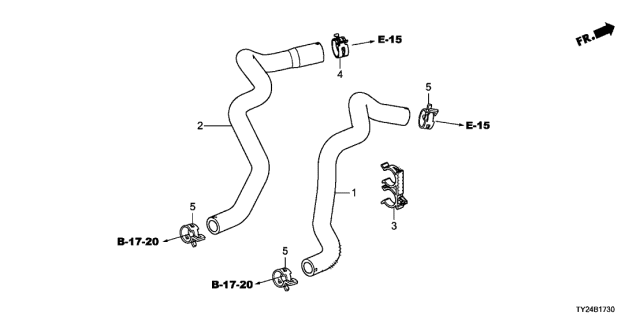 2014 Acura RLX 4 Door TECH (AUDIO) KA 6AT Water Hose (2WD) (6AT) Diagram
