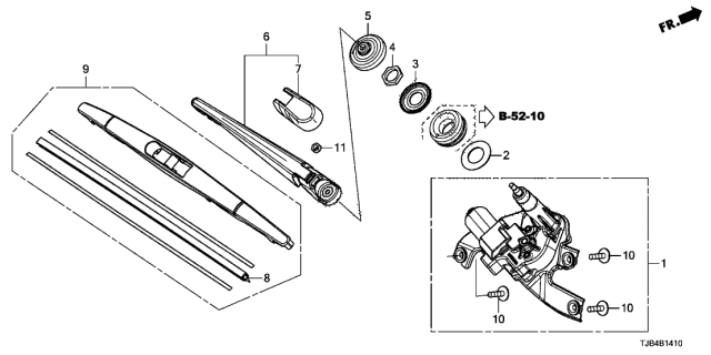 2020 Acura RDX Rear Wiper Diagram