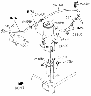 1996 Acura SLX 4 Door 4LS (PREMIUM) KA 4AT Fuel Canister Diagram