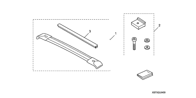 2008 Acura MDX 5 Door MDX KA 5AT Crossbar Diagram
