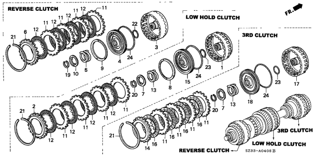 2001 Acura RL 4 Door RL (NAVIGATION) KA 4AT AT Clutch (Countershaft) Diagram