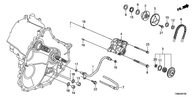 2013 Acura ILX Hybrid Circlip, Outer (22MM) Diagram for 90609-P4V-000