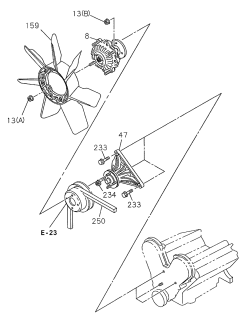 1998 Acura SLX Clutch, Cooling Fan Diagram for 8-97130-362-1