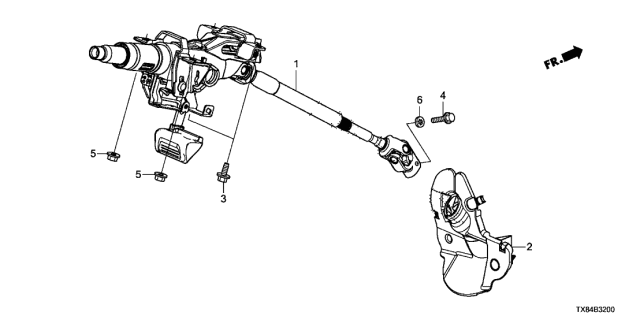 2013 Acura ILX Hybrid Steering Column Diagram