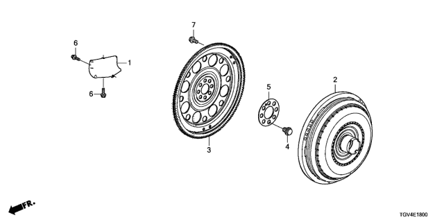 2021 Acura TLX Converter, Torque Diagram for 26000-6T1-305