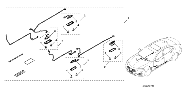 2021 Acura TLX Light Kit, Welcome Diagram for 08V27-TVA-100R1