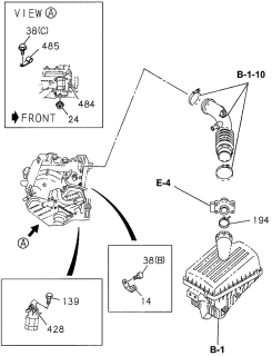 1996 Acura SLX 4 Door 4LS (PREMIUM) KL 4AT Wiring Harness Bolts - Clips Diagram