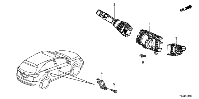 2018 Acura RDX Combination Switch Diagram