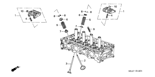 2005 Acura TSX 4 Door TSX KA 6MT Valve - Rocker Arm Diagram