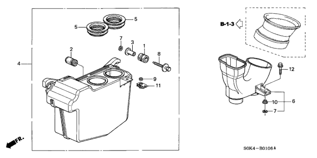 2003 Acura TL Resonator Chamber Diagram