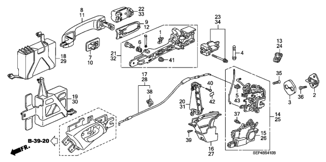 2007 Acura TL Protector, Left Rear Door Knob Diagram for 72679-SEP-A00