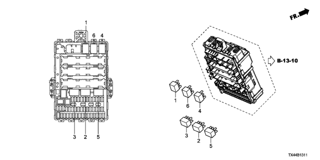 2018 Acura RDX Control Unit - Cabin Diagram 2