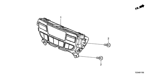 2016 Acura MDX Control, Rear (Light Jewel Gray) Diagram for 79650-TZ5-A41ZB