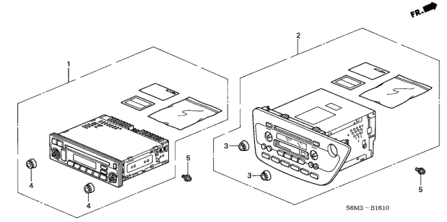 2004 Acura RSX 3 Door BASE KA 5MT Auto Radio Diagram
