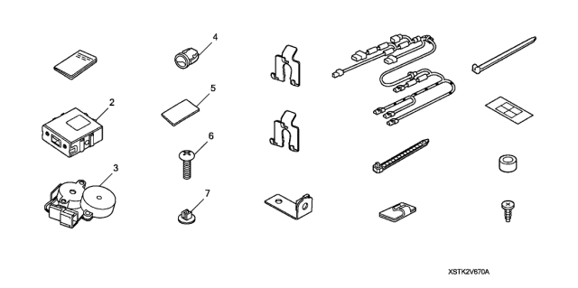 2007 Acura RDX Back-Up Sensor Buzzer Assembly Diagram for 08V67-S9G-7M005