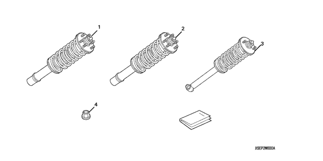 2008 Acura TL 4 Door BASE (NAVIGATION) KA 5AT A-SPEC Suspension Diagram