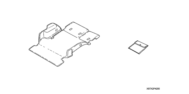 2008 Acura MDX 5 Door TECH KA 5AT Cargo Liner Diagram