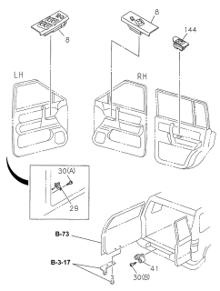 1999 Acura SLX Power Window Switch Diagram for 8-97153-006-1