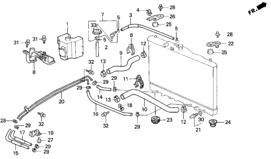 1995 Acura Legend Radiator Hose Diagram