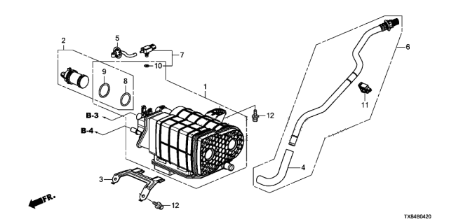 2013 Acura ILX Hybrid 4 Door TECH KL CVT Canister Diagram