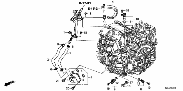 2018 Acura MDX Sensor Assembly, Parking Position Diagram for 28760-5P8-003
