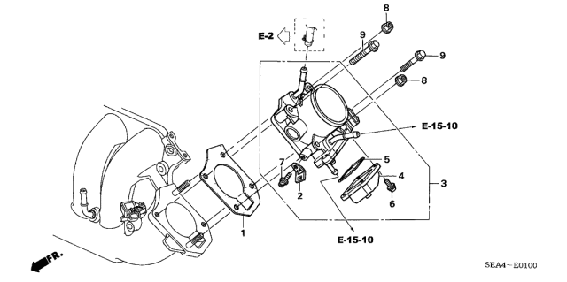 2005 Acura TSX Throttle Body Diagram