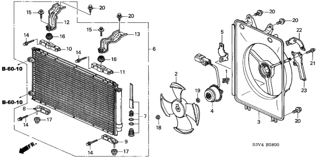 2004 Acura MDX A/C Condenser Diagram