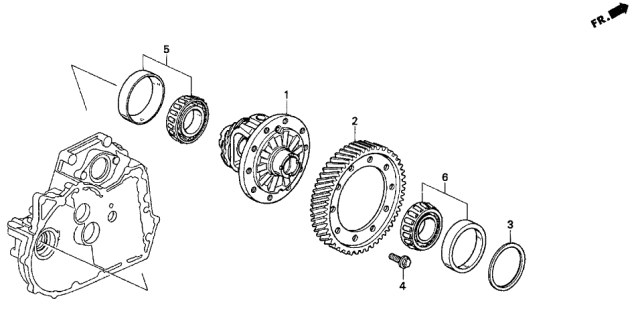 1997 Acura CL Gear, Final Driven Diagram for 41233-P0X-920