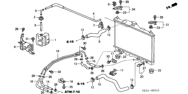 2004 Acura RL Hose (170MM) (ATF) Diagram for 25213-P5A-A01