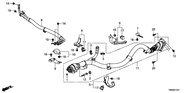 2018 Acura NSX Stay Assembly, Rear Cable (B) Diagram for 1F062-58G-A00