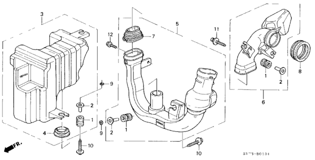 1994 Acura Integra 3 Door GS-R KA 5MT Resonator Chamber Diagram
