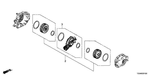 2016 Acura MDX 5 Door TECH (SH-AWD) KA 9AT Rear Differential (Service Kit Parts) Diagram