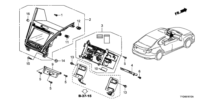 2015 Acura RLX 4 Door BASE KA 6AT Audio Unit Diagram