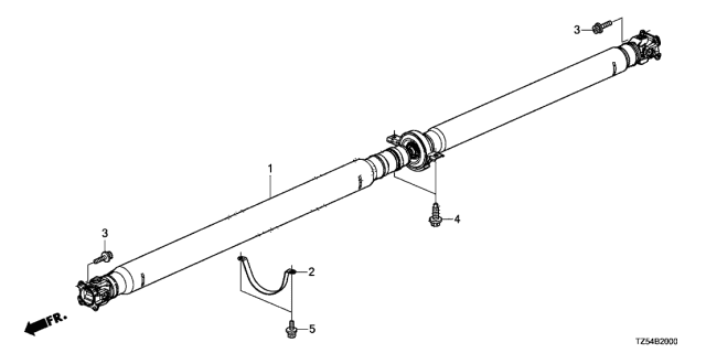 2014 Acura MDX Propeller Shaft Diagram