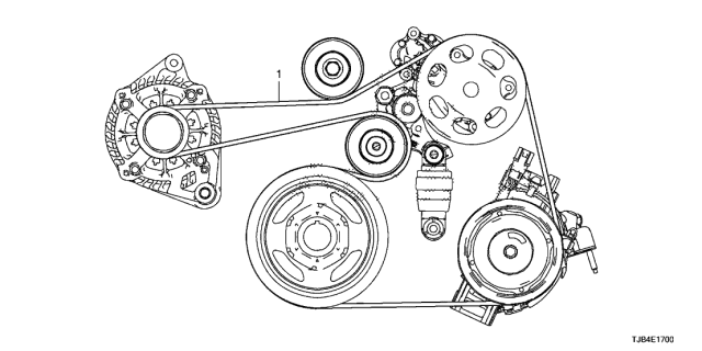 2021 Acura RDX Alternator Belt Diagram for 31110-6B2-A01