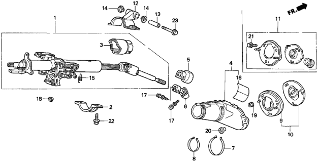 1997 Acura TL Column Assembly, Steering Diagram for 53200-SW5-A02