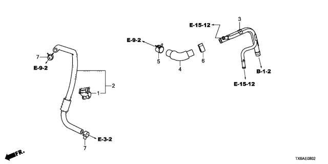2021 Acura ILX 4 Door 24TECH (A-SPEC) KA DCT PCV Tube Diagram