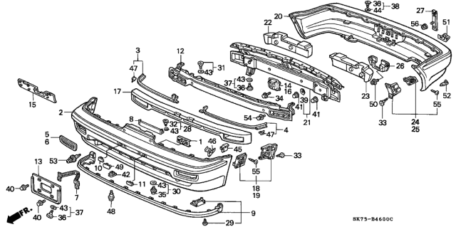 1993 Acura Integra Bumper Diagram