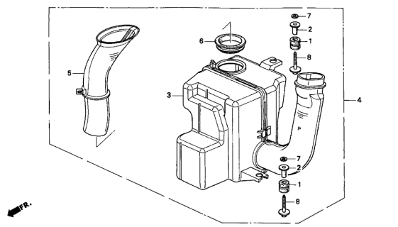 1998 Acura Integra Tube Assembly, Air In. Diagram for 17250-P73-000