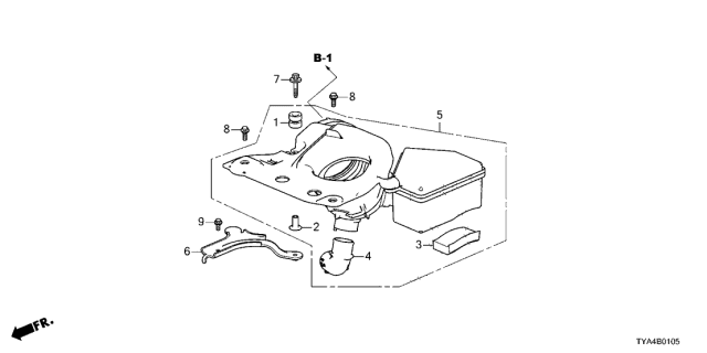 2022 Acura MDX Resonator, Air Intake Diagram for 17246-61A-A00