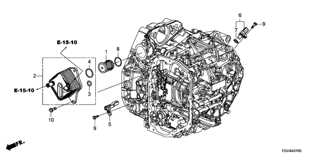 2021 Acura TLX 4 Door ADV KA XAT AT ATF Warmer - Sensor Diagram