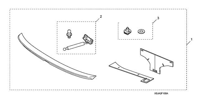 2009 Acura RL Deck Spoiler (Tuscan Beige Metallic) Diagram for 08F10-SJA-270A