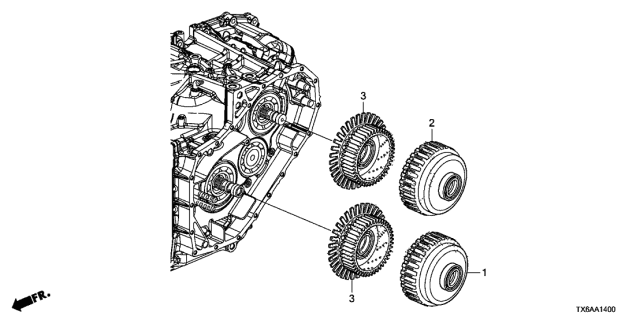 2021 Acura ILX 4 Door 24TECH (A-SPEC) KA DCT AT Clutch (Main/Secondary) Diagram