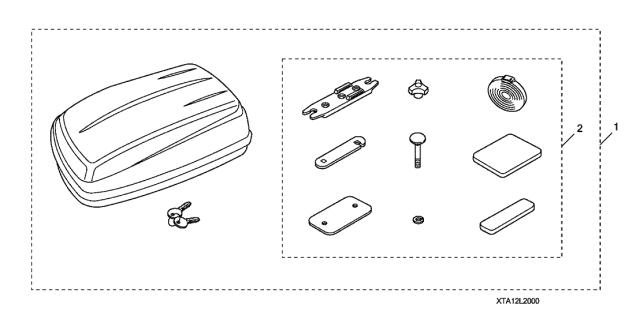 2009 Acura RDX Roof Box Diagram