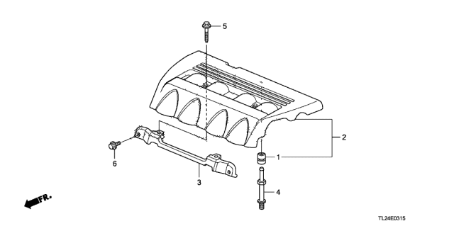 2012 Acura TSX Special Flange Bolt (6X38) Diagram for 90102-PND-000