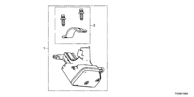 2016 Acura RLX Key Cylinder Components Diagram